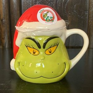 Grinch Santa Figural Topper Mug - Dr. Seuss Grinch 65th Anniversary Collection